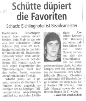 Artikel Ruhrnachrichten vom 16.03.2009